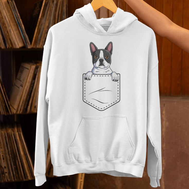 Boston Terrier In The Pocket Cute Boston Terrier Dog Lovers Men Women Girls Kids Unisex Hoodie, gift for family, gift for coworker