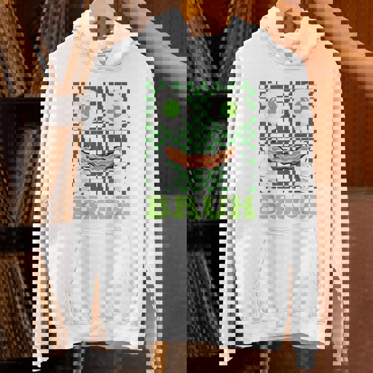 Bruh Green Face Eggs And Bacon Ham 朝食 聖パトリックズ パーカー