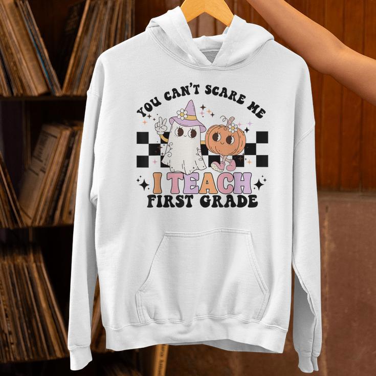 You Cant Scare Me I Teach First Grade Teacher Halloween Unisex Hoodie, First Grade Teacher Hoodies, gift for family, gift for coworker You Cant Scare Me I Teach First Grade Teacher Halloween Unisex Hoodie, First Grade Teacher Hoodies, gift for family, gift for coworker