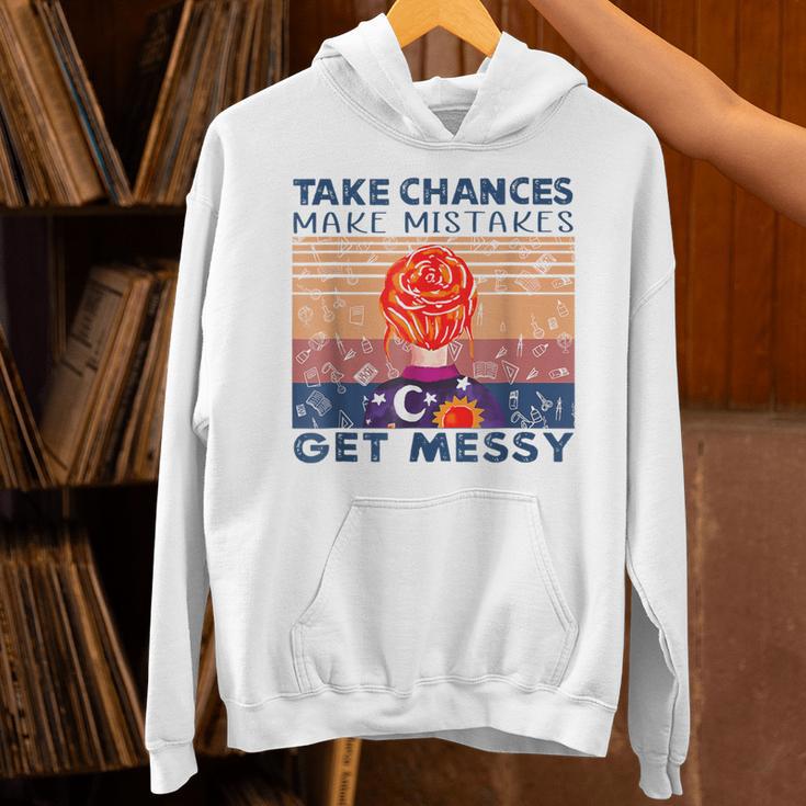 Take Chances Make Mistakes Get Messy Vintage Teacher Life Unisex Hoodie, gift for family, gift for coworker Take Chances Make Mistakes Get Messy Vintage Teacher Life Unisex Hoodie, gift for family, gift for coworker