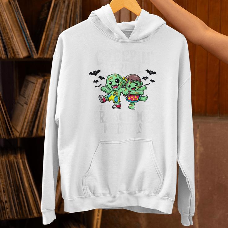 Creepin It Real Monster School Preschool Teacher Halloween Unisex Hoodie, gift for family, gift for coworker