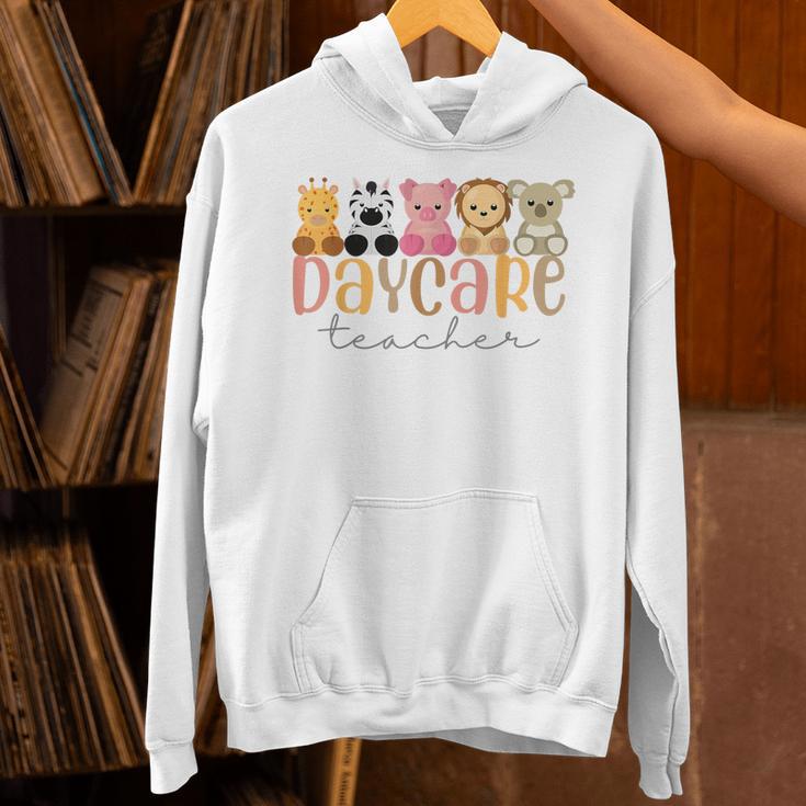 Daycare Teacher Animals Daycare Provider Back To School Unisex Hoodie, gift for family, gift for coworker Daycare Teacher Animals Daycare Provider Back To School Unisex Hoodie, gift for family, gift for coworker