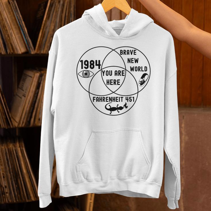 You Are Here Dystopian Venn Diagram English Teacher Bk Unisex Hoodie, English Teacher Hoodies, gift for family, gift for coworker You Are Here Dystopian Venn Diagram English Teacher Bk Unisex Hoodie, English Teacher Hoodies, gift for family, gift for coworker