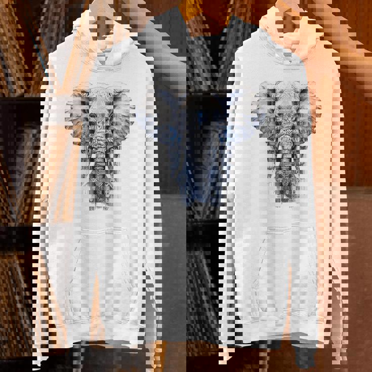 Elephant Artwork Animal Motif Art Animal Elephant Unisex Hoodie