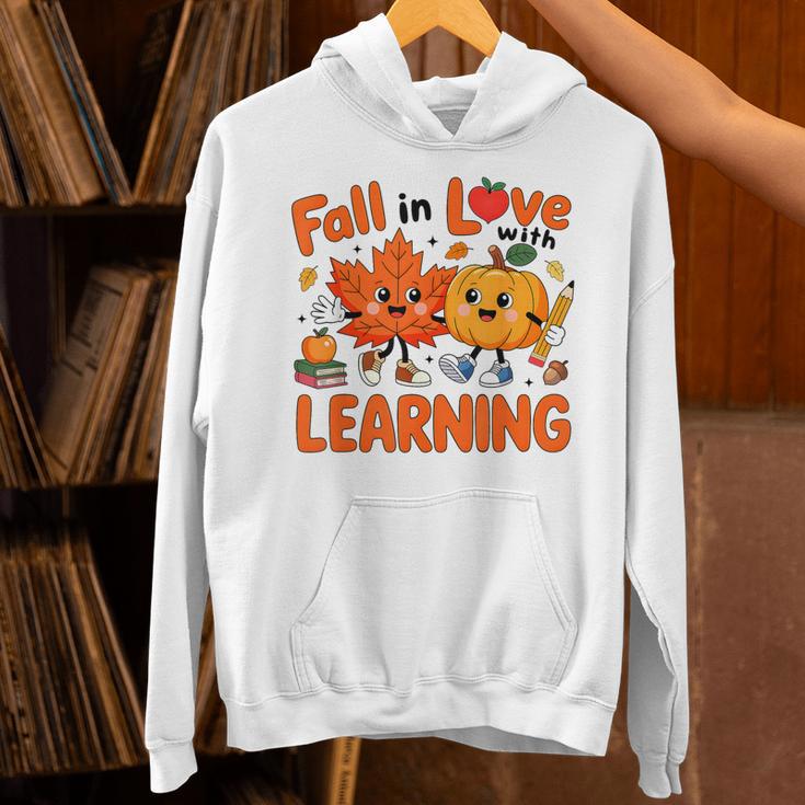 Fall In Love With Learning Thanksgiving Teacher Student Kids Unisex Hoodie, gift for family, gift for coworker Fall In Love With Learning Thanksgiving Teacher Student Kids Unisex Hoodie, gift for family, gift for coworker