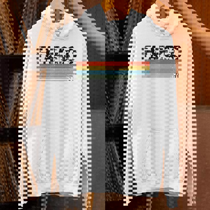 Fargo City レトロ ヴィンテージ ストライプ ギフトとお土産 パーカー