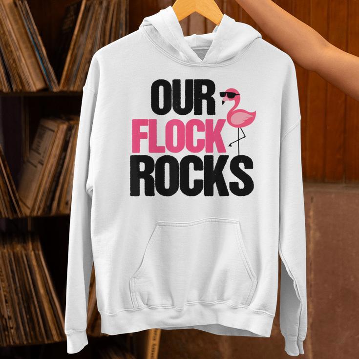 Our Flock Rocks Flamingo Mother's Day Teacher Unisex Hoodie, gift for family, gift for coworker Our Flock Rocks Flamingo Mother's Day Teacher Unisex Hoodie, gift for family, gift for coworker