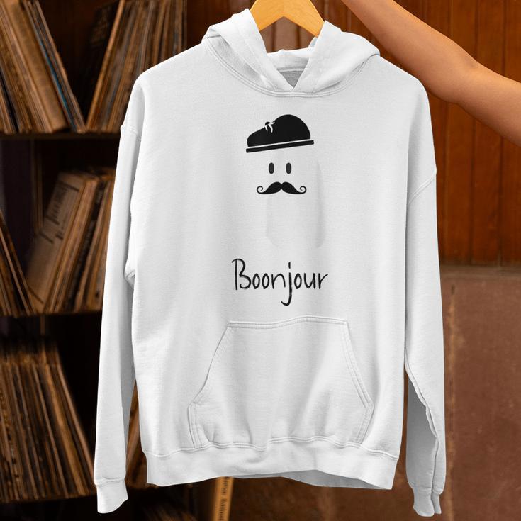 French Teacher Halloween Bonjour Ghost Unisex Hoodie, gift for family, gift for coworker