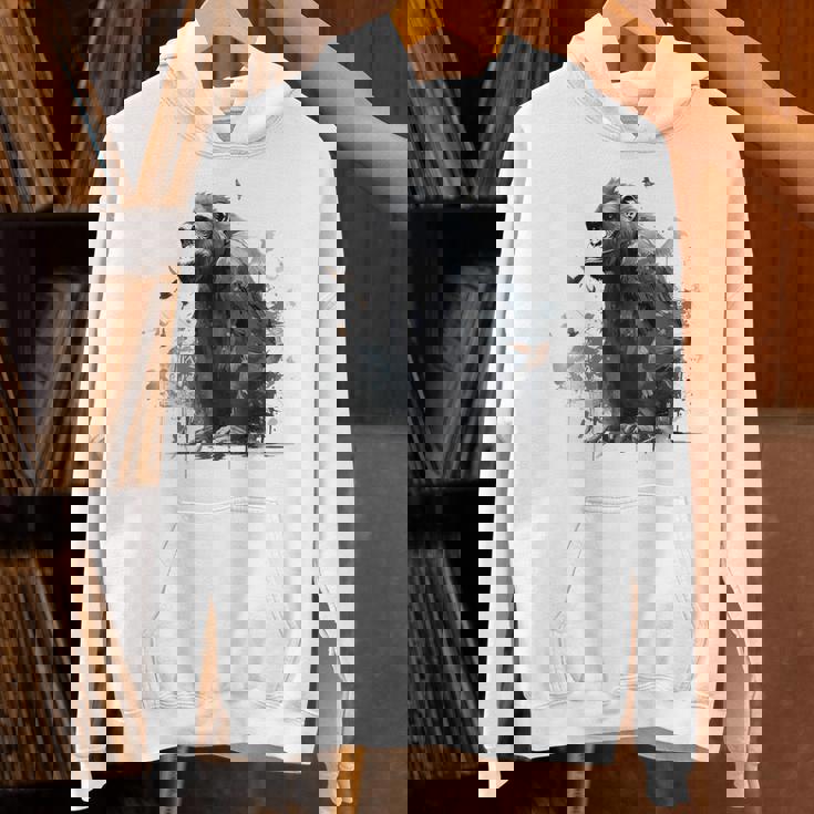 Gorilla Lover アートワーク 鳥 動物 モチーフ ゴリラ パーカー