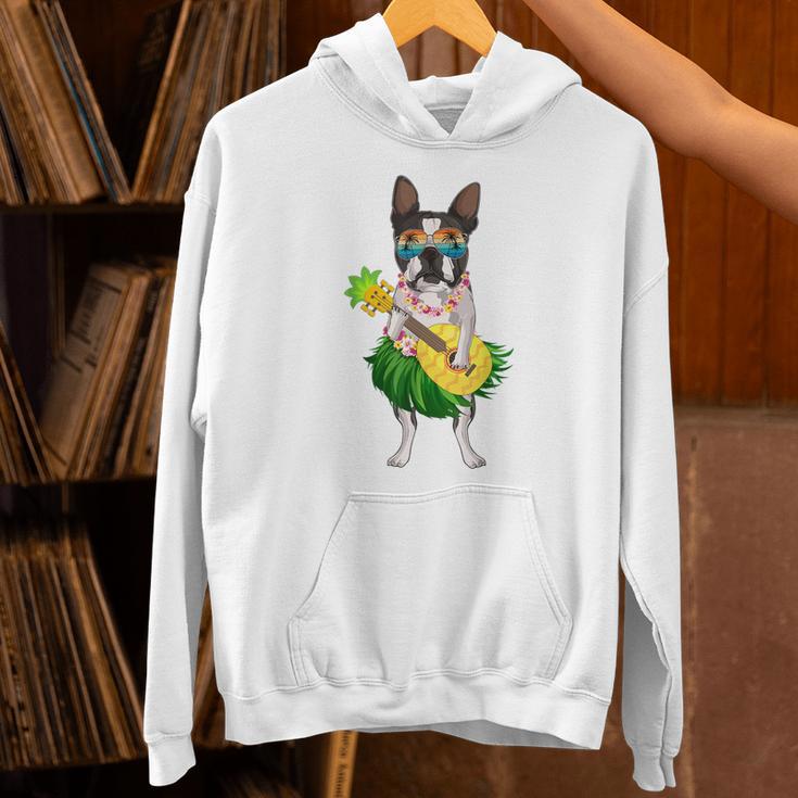 Hawaiian Boston Terrier Dog Pineapple Ukulele Summer For Men Women Girls Kids Unisex Hoodie, gift for family, gift for coworker