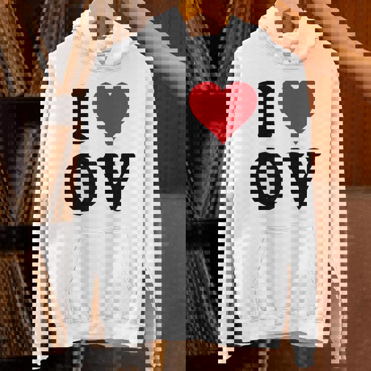 I Heart Ov Initials I Love OV First And Last Name O パーカー