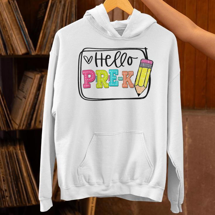Hello Pre-K Team Preschool Teacher Kids Back To School Unisex Hoodie, gift for family, gift for coworker Hello Pre-K Team Preschool Teacher Kids Back To School Unisex Hoodie, gift for family, gift for coworker