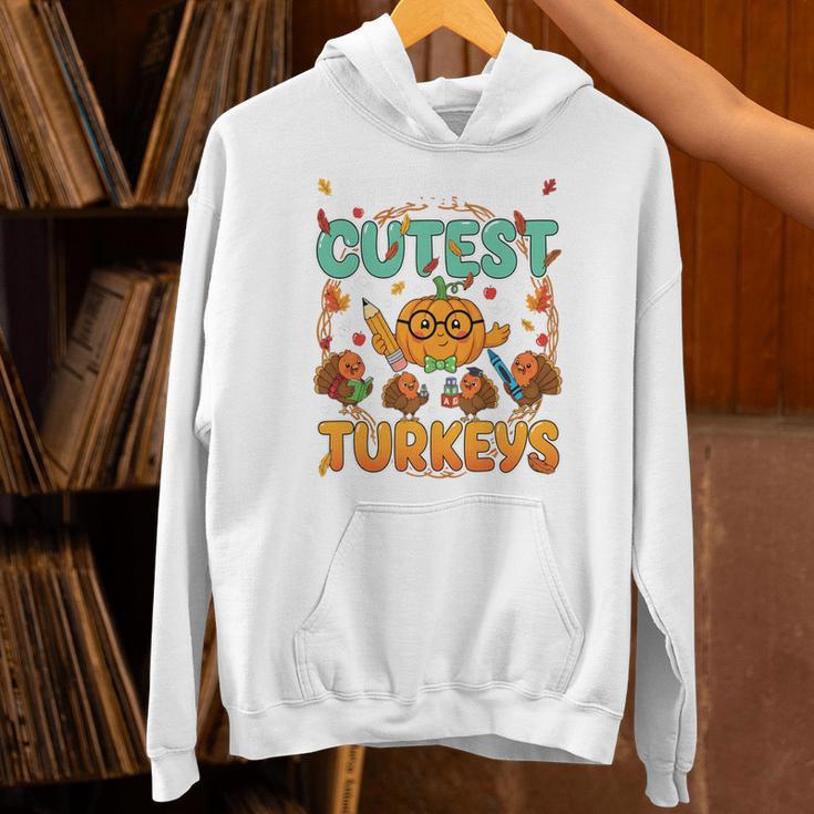Humor I Teach The Cutest Turkeys Thanksgiving Teacher Unisex Hoodie, gift for family, gift for coworker Humor I Teach The Cutest Turkeys Thanksgiving Teacher Unisex Hoodie, gift for family, gift for coworker