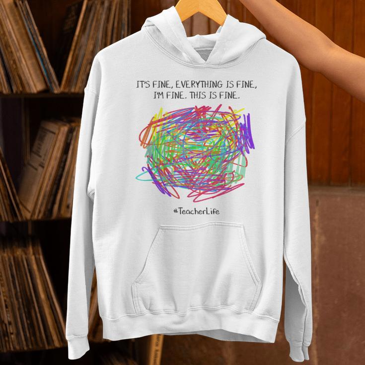 It's Fine Everything Is Fine I'm Fine Pre K Teacher Life For Men Women Girls Kids Unisex Hoodie, gift for family, gift for coworker It's Fine Everything Is Fine I'm Fine Pre K Teacher Life For Men Women Girls Kids Unisex Hoodie, gift for family, gift for coworker