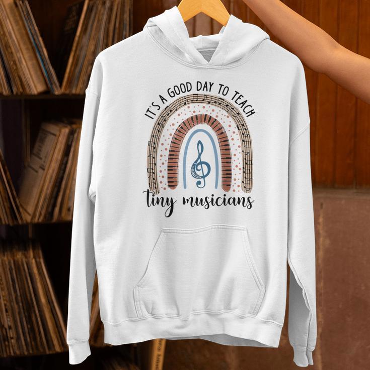 Its A Good Day To Teach Tiny Musicians Music Teacher Rainbow Unisex Hoodie, gift for family, gift for coworker