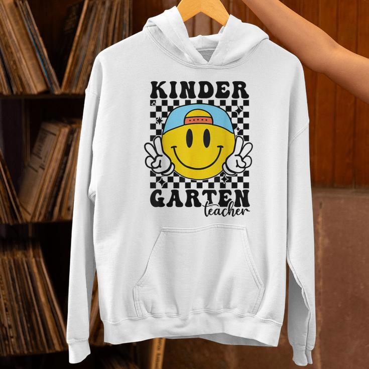 Kindergarten Teacher Hippie Smile Face Back School Unisex Hoodie, gift for family, gift for coworker