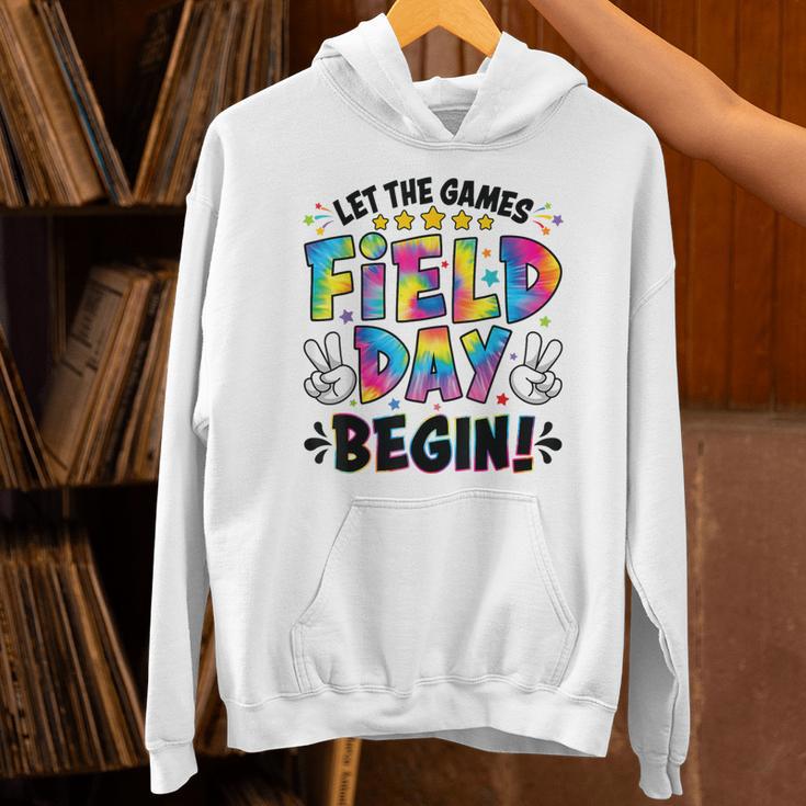 Let The Games Field Day Begin Tie Dye Adults Teacher Kids Unisex Hoodie, gift for family, gift for coworker Let The Games Field Day Begin Tie Dye Adults Teacher Kids Unisex Hoodie, gift for family, gift for coworker