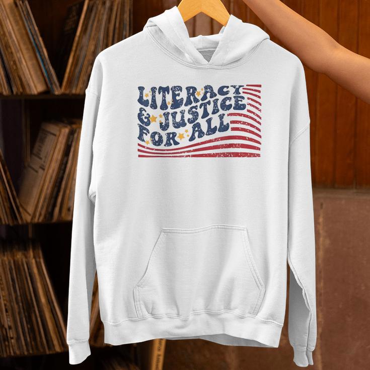 Literacy Justice For All Teacher Unisex Hoodie, gift for family, gift for coworker Literacy Justice For All Teacher Unisex Hoodie, gift for family, gift for coworker