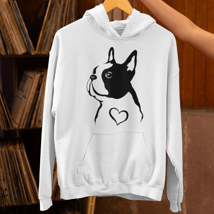 I Love My Boston Terrier Dog With Heart Unisex Hoodie, gift for family, gift for coworker