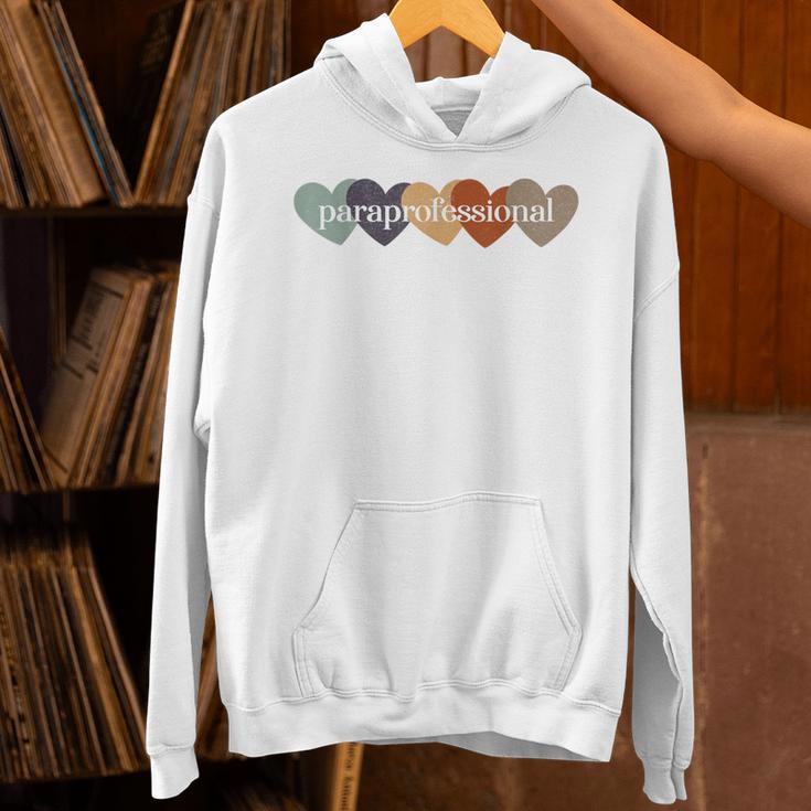 Paraprofessional Teacher Hearts Back To School Teach Rainbow Men Women Kids Unisex Hoodie, gift for family, gift for coworker