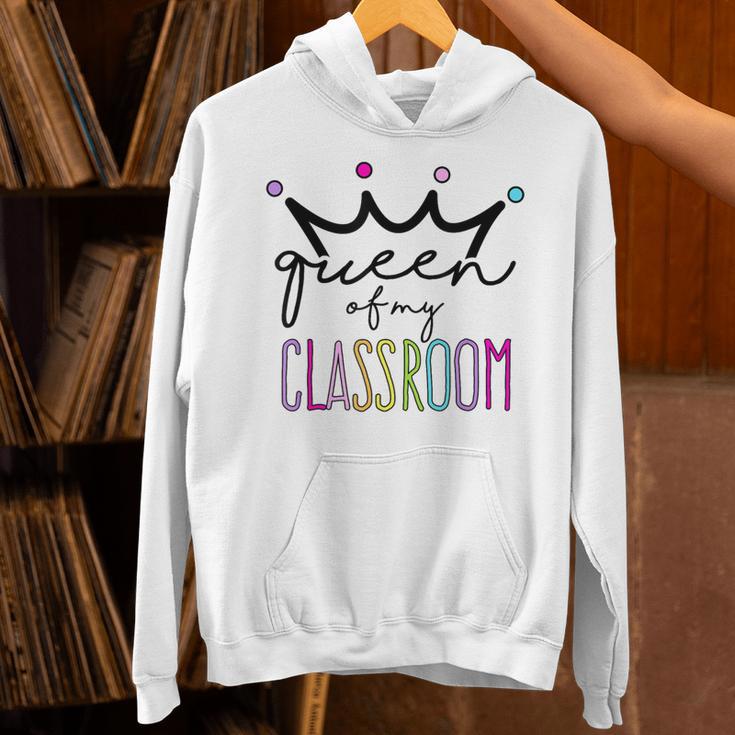 Queen Of My Classroom Colorful Teacher For Men Women Unisex Hoodie, gift for family, gift for coworker Queen Of My Classroom Colorful Teacher For Men Women Unisex Hoodie, gift for family, gift for coworker