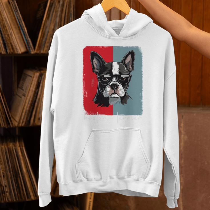 Retro Boston Terrier Dog Lover Bostie Mom Dad Dog Owner Unisex Hoodie, Boston Terrier Mom Hoodies, Boston Terrier Dad Hoodies, gift for family, gift for coworker