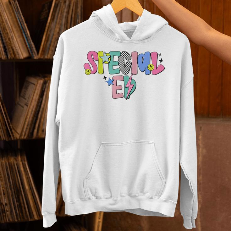 Retro Checkered Special Education Teacher Back To School Unisex Hoodie, gift for family, gift for coworker Retro Checkered Special Education Teacher Back To School Unisex Hoodie, gift for family, gift for coworker