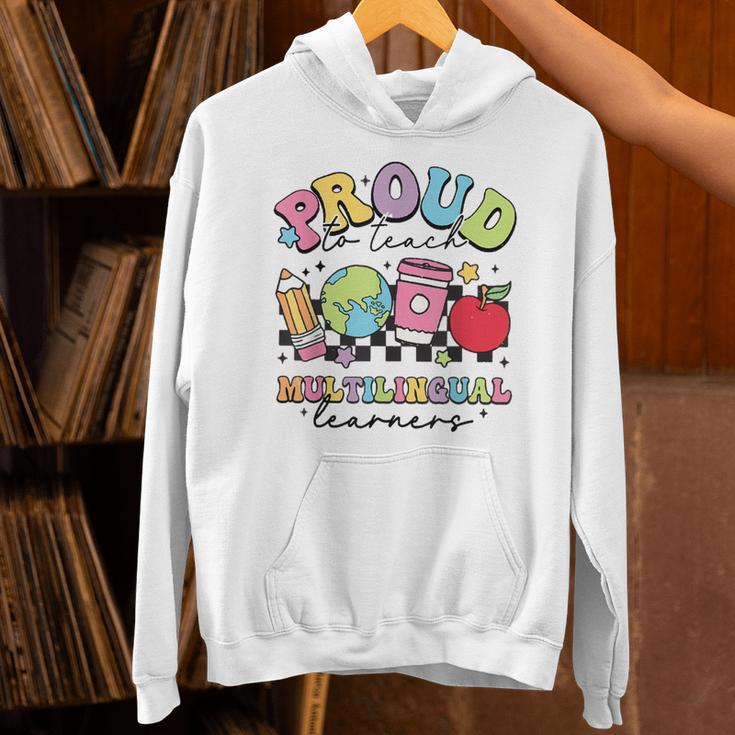 Retro Proud To Teach Multilingual Learners English Teacher Unisex Hoodie, English Teacher Hoodies, gift for family, gift for coworker Retro Proud To Teach Multilingual Learners English Teacher Unisex Hoodie, English Teacher Hoodies, gift for family, gift for coworker