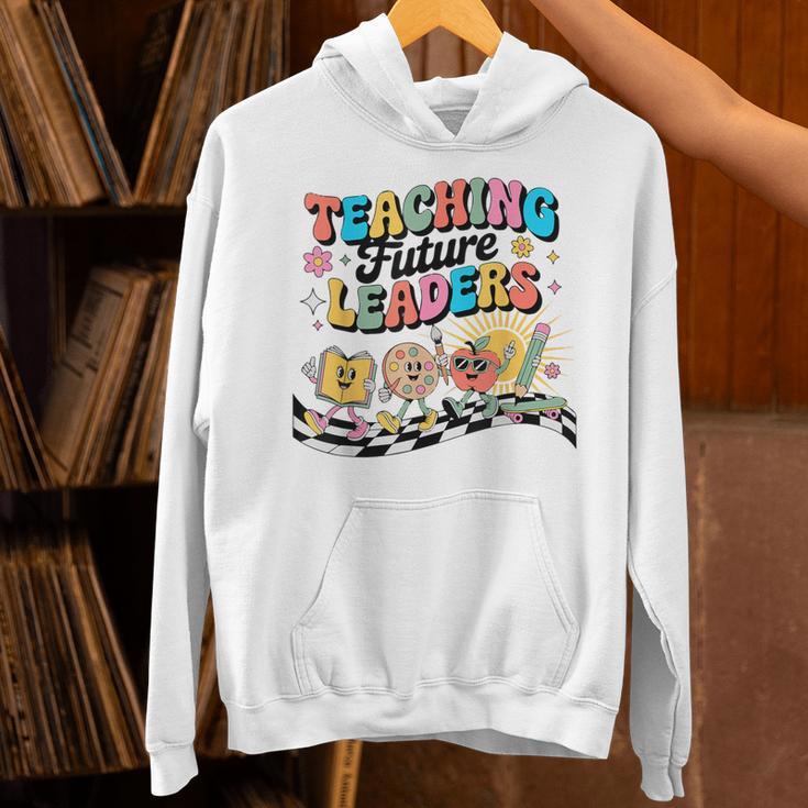 Retro Teaching Future Leaders Groovy Teacher Back To School Unisex Hoodie, Future Teacher Hoodies, Groovy Teacher Hoodies, gift for family, gift for coworker Retro Teaching Future Leaders Groovy Teacher Back To School Unisex Hoodie, Future Teacher Hoodies, Groovy Teacher Hoodies, gift for family, gift for coworker
