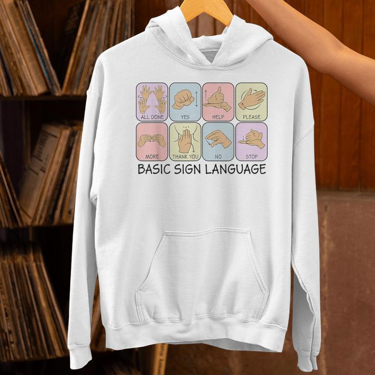 Basic Sign Language Speech Pathology Aac Sped Teacher Unisex Hoodie, gift for family, gift for coworker Basic Sign Language Speech Pathology Aac Sped Teacher Unisex Hoodie, gift for family, gift for coworker