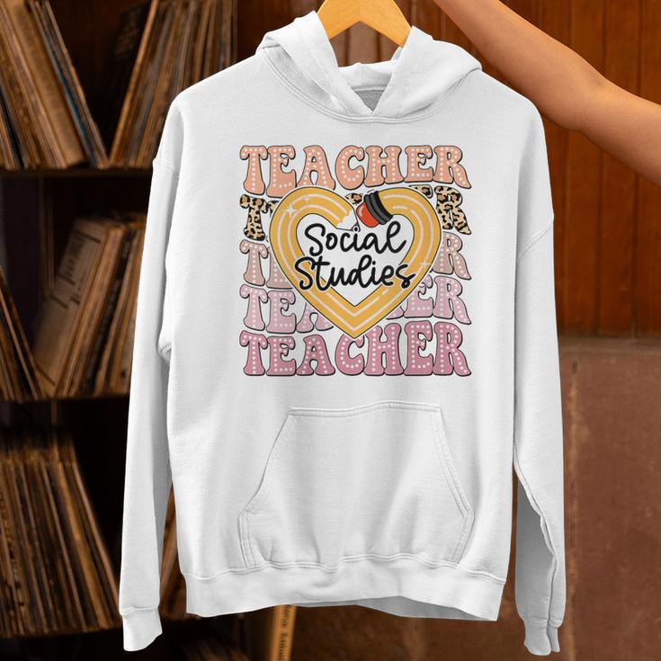 Social Studies Teacher Pencil Heart Leopard Back To School Unisex Hoodie, gift for family, gift for coworker Social Studies Teacher Pencil Heart Leopard Back To School Unisex Hoodie, gift for family, gift for coworker