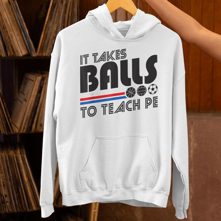It Takes Balls To Teach PE Gym Teacher Unisex Hoodie, Pe Teacher Hoodies, gift for family, gift for coworker It Takes Balls To Teach PE Gym Teacher Unisex Hoodie, Pe Teacher Hoodies, gift for family, gift for coworker