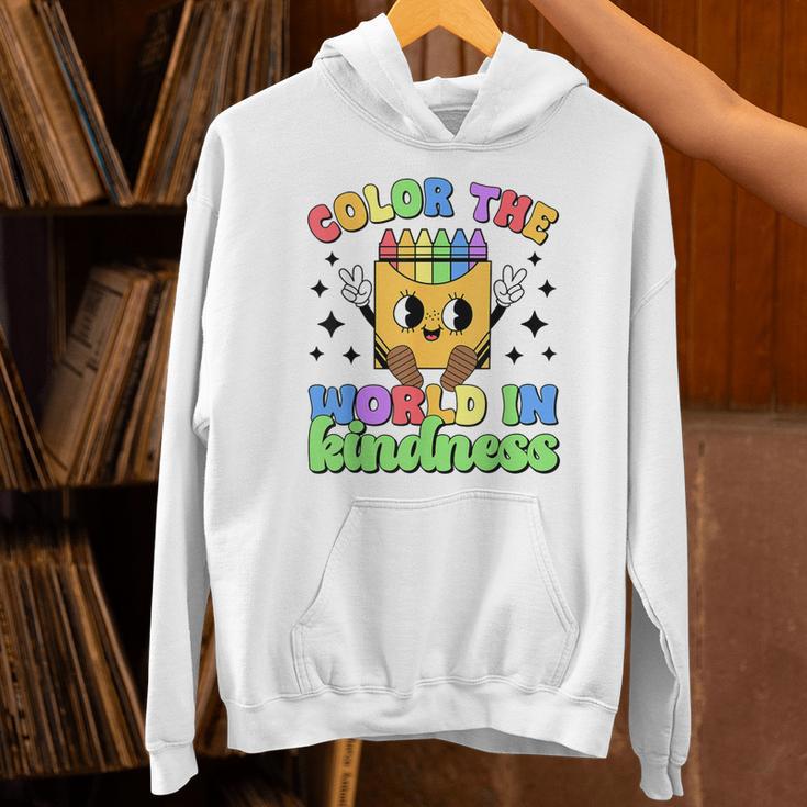 Teacher Back To School Color In Kindness Crayon Pencil Unisex Hoodie, gift for family, gift for coworker Teacher Back To School Color In Kindness Crayon Pencil Unisex Hoodie, gift for family, gift for coworker