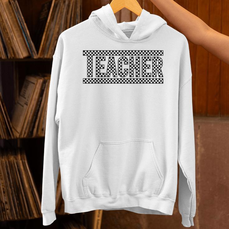 Teacher Checkered Racing Teacher Appreciation Men Women Unisex Hoodie, gift for family, gift for coworker Teacher Checkered Racing Teacher Appreciation Men Women Unisex Hoodie, gift for family, gift for coworker