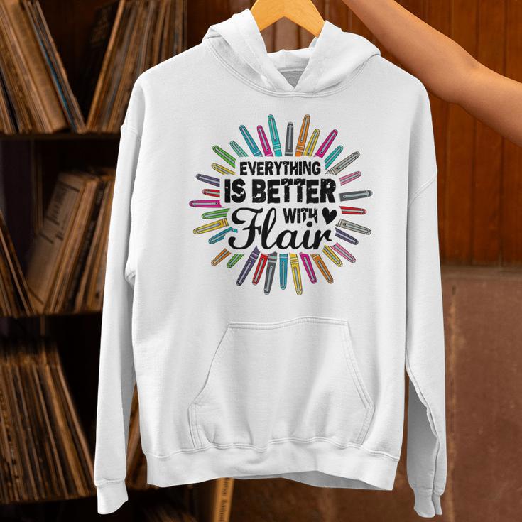 Teacher Flair Pen Art Lover School Supplies Unisex Hoodie, gift for family, gift for coworker Teacher Flair Pen Art Lover School Supplies Unisex Hoodie, gift for family, gift for coworker