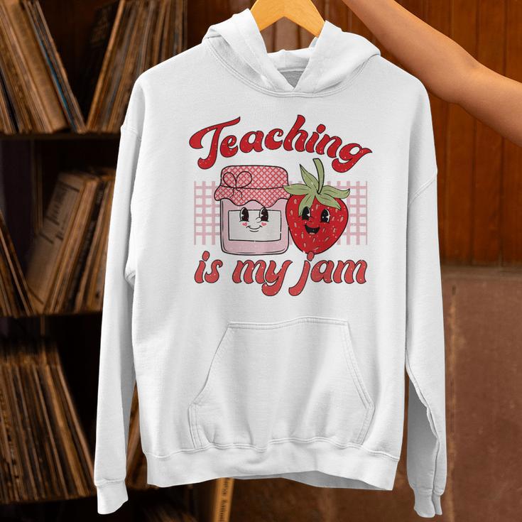 Teaching Is My Jam Cute Strawberry For Women Teachers Unisex Hoodie, gift for family, gift for coworker Teaching Is My Jam Cute Strawberry For Women Teachers Unisex Hoodie, gift for family, gift for coworker