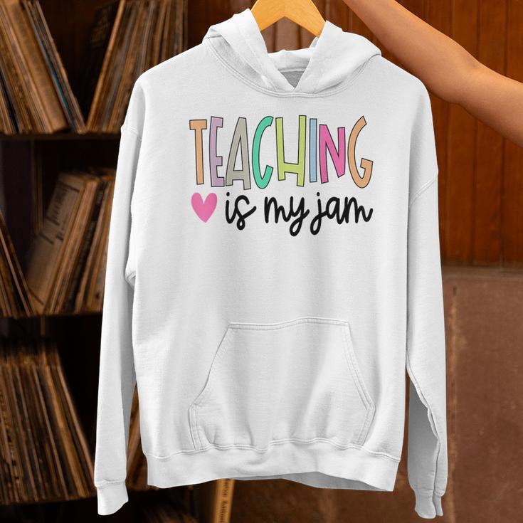 Teaching Is My Jam For Women Teacher Cute Teachers Outfit Unisex Hoodie, gift for family, gift for coworker Teaching Is My Jam For Women Teacher Cute Teachers Outfit Unisex Hoodie, gift for family, gift for coworker