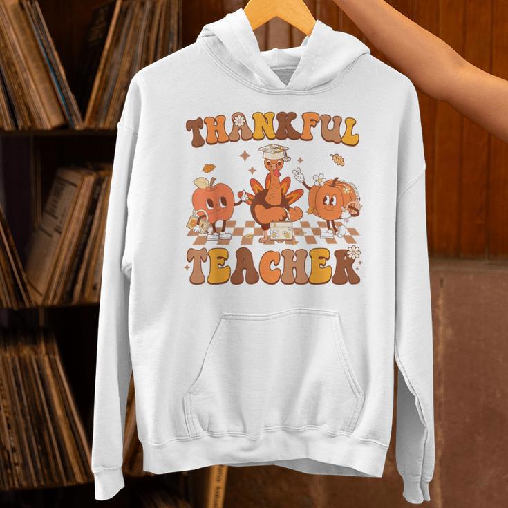 Thankful Teacher Retro Groovy Thanksgiving Fall Women Men Unisex Hoodie, Groovy Teacher Hoodies, gift for family, gift for coworker Thankful Teacher Retro Groovy Thanksgiving Fall Women Men Unisex Hoodie, Groovy Teacher Hoodies, gift for family, gift for coworker