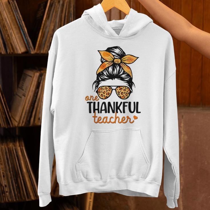 Thanksgiving Shirt Teacher Women Messy Bun Thankful Teacher Unisex Hoodie, gift for family, gift for coworker Thanksgiving Shirt Teacher Women Messy Bun Thankful Teacher Unisex Hoodie, gift for family, gift for coworker