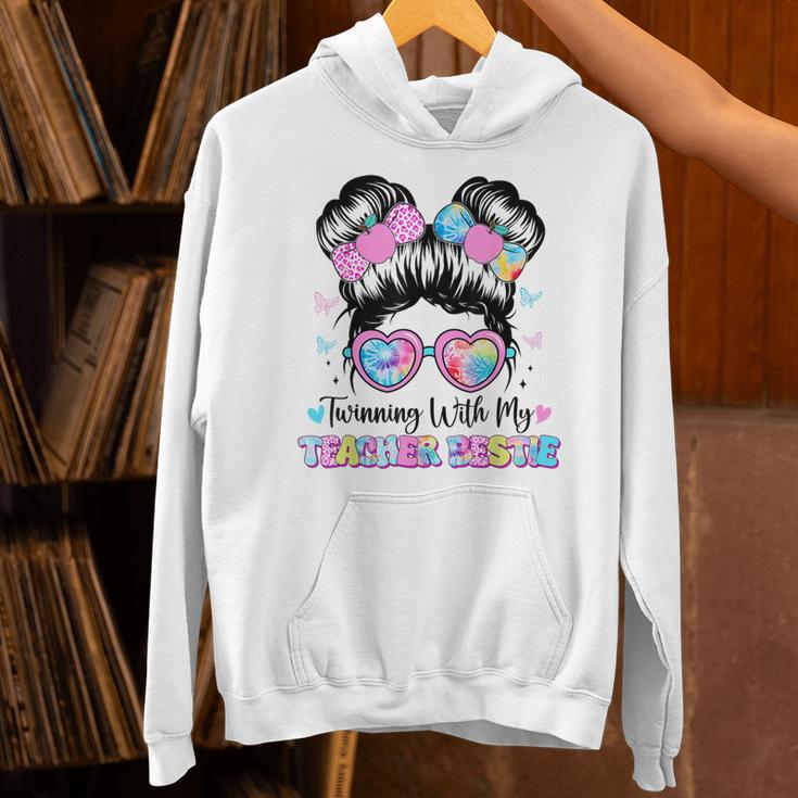 Twinning With My Teacher Bestie Twin Day Friends Teacher Unisex Hoodie, gift for family, gift for coworker Twinning With My Teacher Bestie Twin Day Friends Teacher Unisex Hoodie, gift for family, gift for coworker