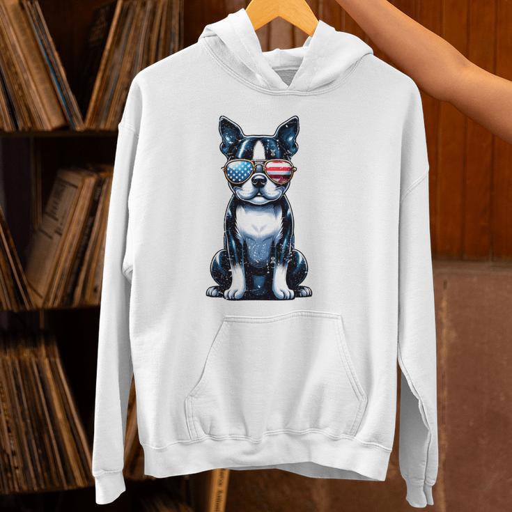 USA Flag Boston Terrier Best Dog Mom Ever 2025 Unisex Hoodie, Boston Terrier Mom Hoodies, gift for family, gift for coworker