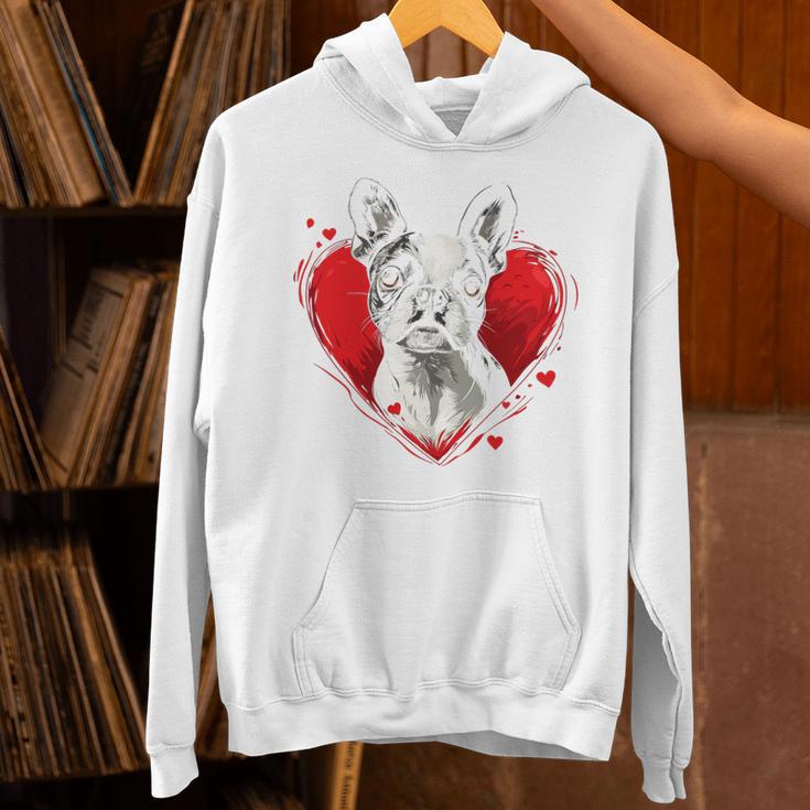 Valentine's Day Boston Terrier Dog Unisex Hoodie, gift for family, gift for coworker