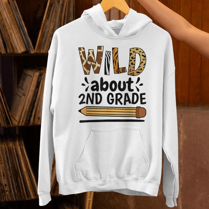 Wild About 2Nd Grade School Grade Teacher Unisex Hoodie, 2nd Grade Teacher Hoodies, gift for family, gift for coworker