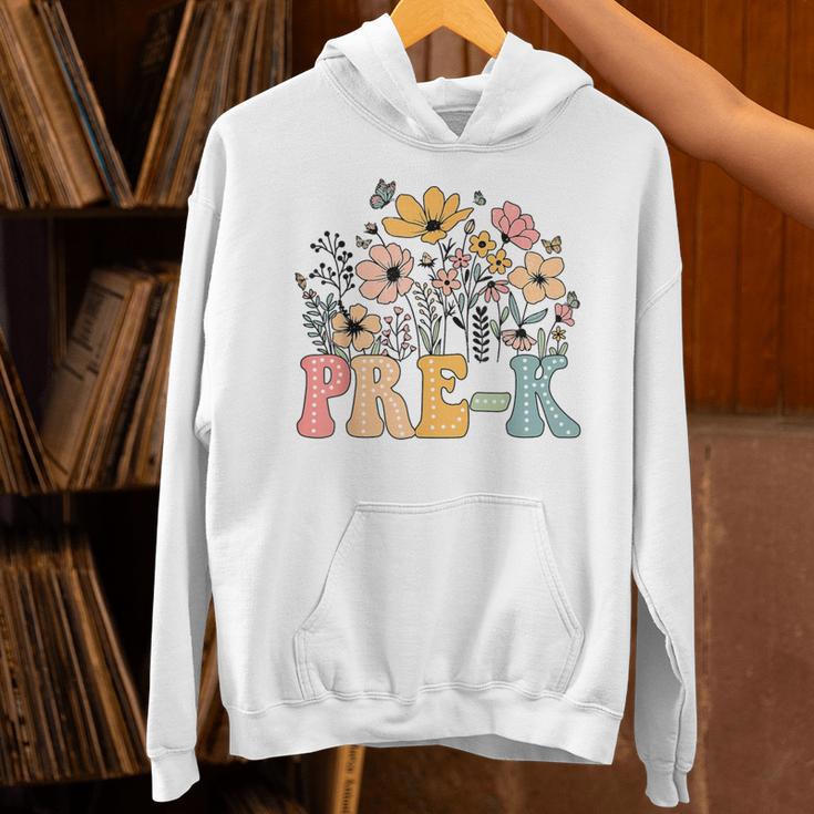 Wildflower Pre-K Preschool Team Floral Teacher Girls Unisex Hoodie, gift for family, gift for coworker