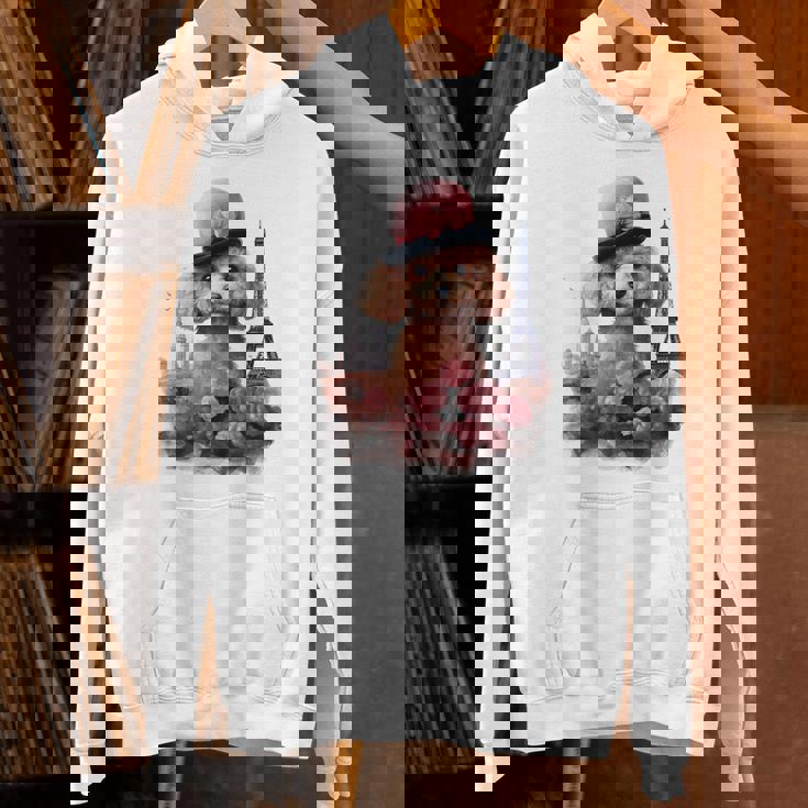 かわいい フランス パリ エッフェル塔 トイプードル パリジャンプードル 長袖tシャツ パーカー