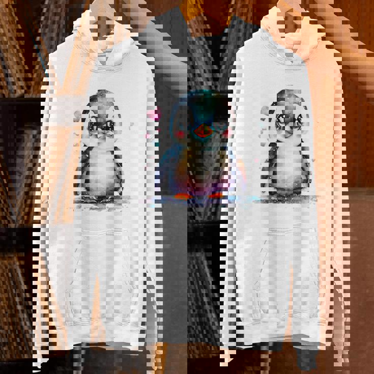 ちょっと可愛い赤ちゃんペンギンの鳥とハートのペンギン。 パーカー