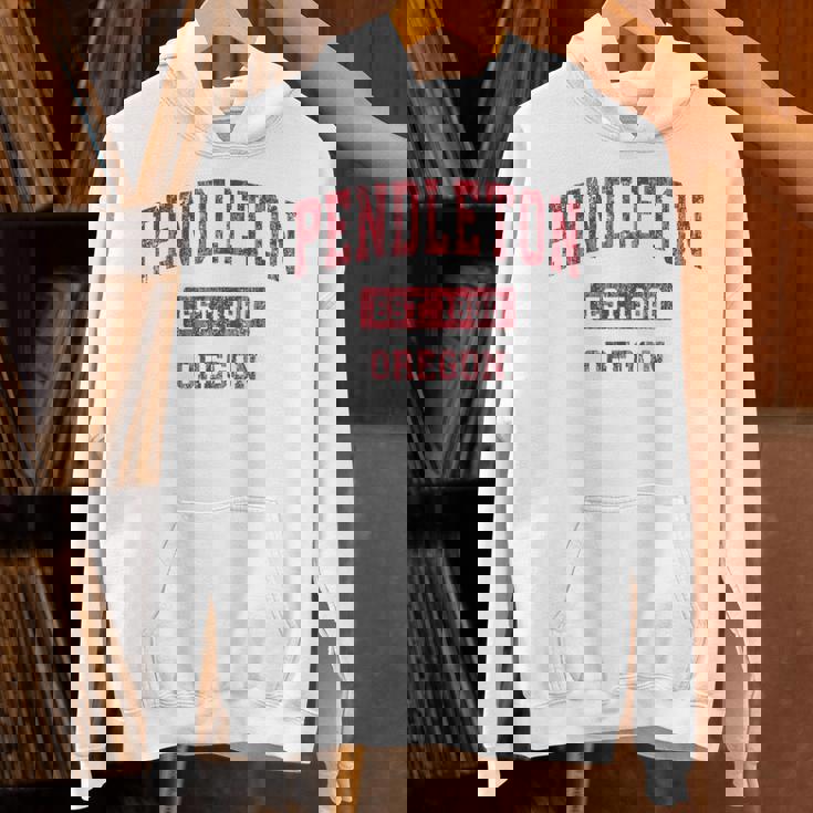 オレゴン州ペンドルトンビンテージスポーツデザインレッドデザイン パーカー