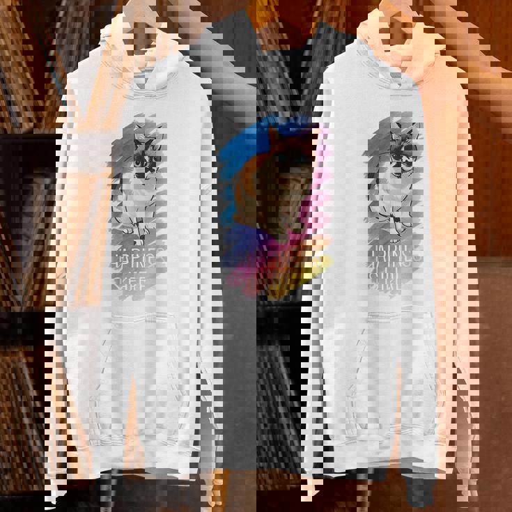 シャム猫 ラグドール ネコ 青い瞳 ブルーアイ かわいい 癒し 幸せ 前向き 猫好き グラデーション パーカー