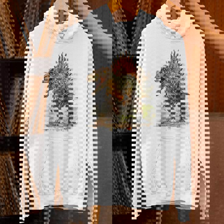 スピノサウルス 恐竜モチーフ イラスト スピノサウルス パーカー