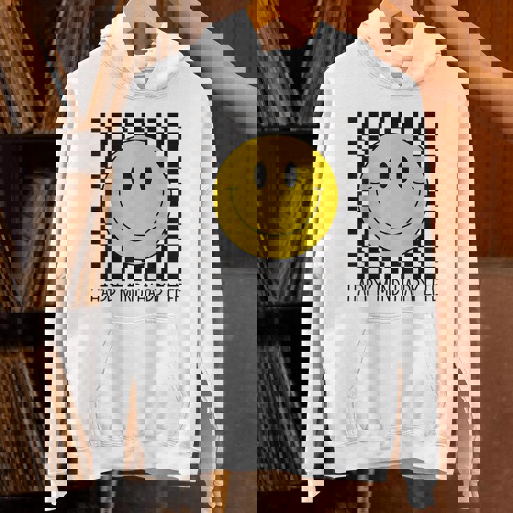 ハッピーマインド ハッピーライフ 70年代 スマイルチェック ハッピースマイルフェイス パーカー